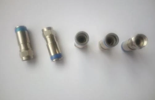 سماکشیی کیبل کے لیے RG6 کمپریشن RF کنیکٹر
